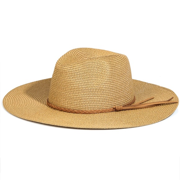 RIO COWGIRL BRAIDED ROPE BIRM SUN HAT ( TAN ) - Picture 3 of 5